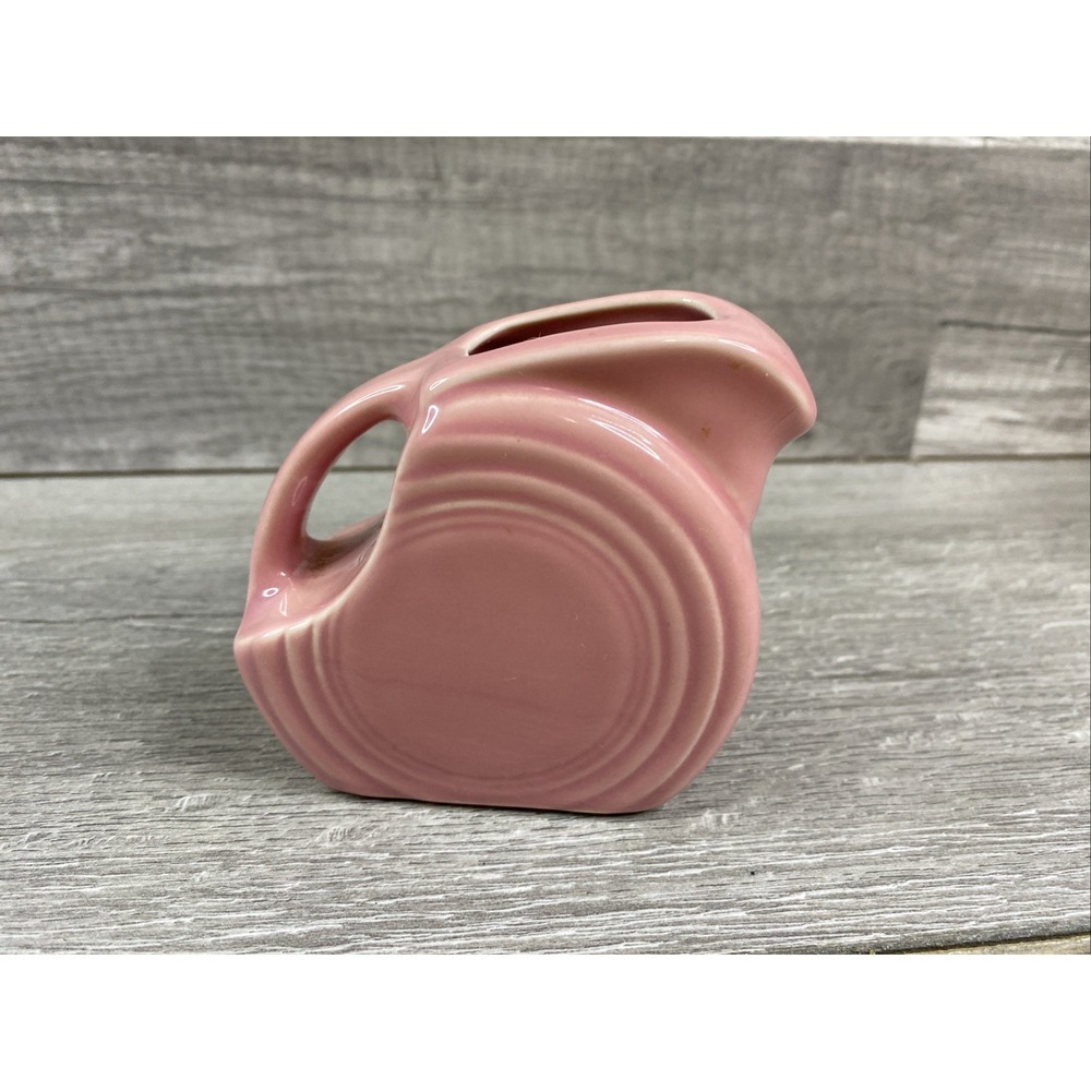 Vintage Fiestaware Rose Mini Disk Pitcher Creamer 3.25"